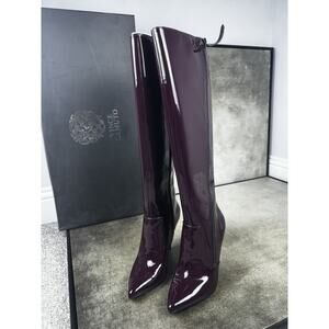 Vince Camuto VC-Alessa Petit Sirah Patent Boots 5M 0304VC1104 NIB